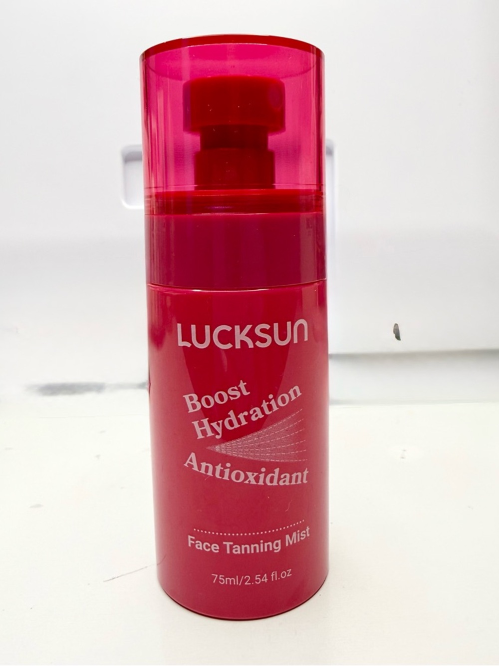 LUCKSUN Boost Hydration Antioxidant Face Tanning Mist - Pink , New No Box